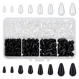 360шт 2 цвета бусины из абс-пластика, имитация жемчуга, слеза