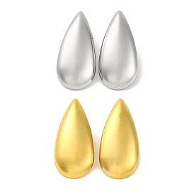 304 Stainless Steel Teardrop Stud Earrings