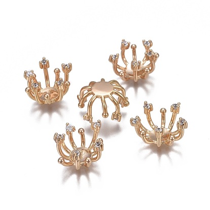 Настройка латунного лотка, с кубического циркония, цветок