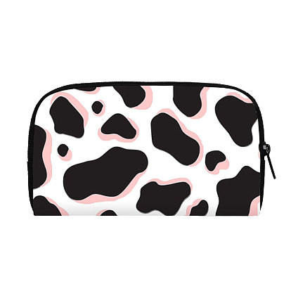 Cow Print Polyester Wallets with Zipper, for Women's Bags, Rectangle