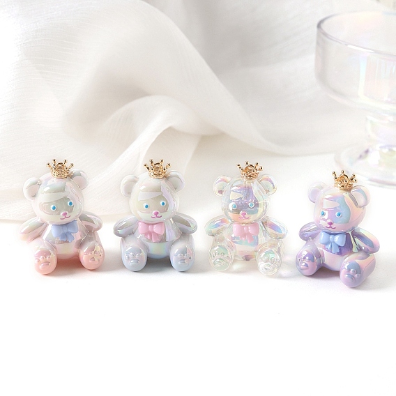 Непрозрачные акриловые подвески, медведь