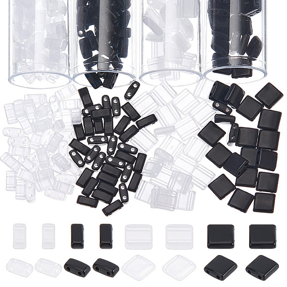 440шт 4 стили непрозрачные акриловые подвески-слайды, квадрат и прямоугольник