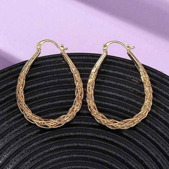 Латунные слеза серьги обруча, без никеля 