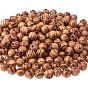 Des perles en bois naturel, teint, ronde, sans plomb