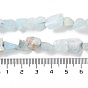 Raw Rough Natural Aquamarine Beads Strands, Nuggets