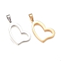 Pendentifs en acier inoxydable, cœur