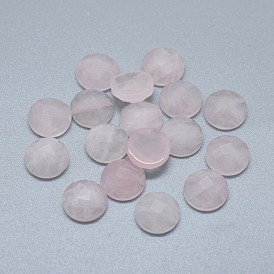 Природного розового кварца кабошонов, граненые, полукруглые / купольные