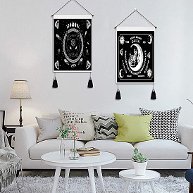 Room decoration painting black moon magic cat hanging cloth wall cloth background cloth living room decorative painting bedside tapestry