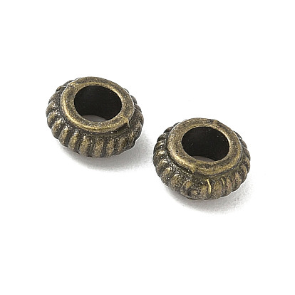 Сплавочные овальные бусины тибетского стиля , рондель, без кадмия и без свинца