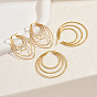 Тройные серьги-кольца из нержавеющей стали