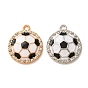 Pendentifs en émail , charmes de football, avec strass
