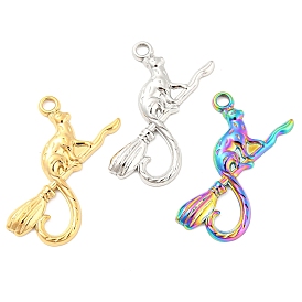 304 Stainless Steel Pendants, Cat Shape Charms