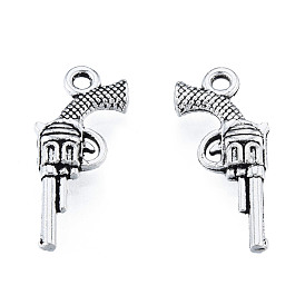 Tibetan Style Alloy Pendants, Cadmium Free & Lead Free, Gun