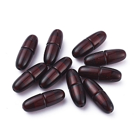 Застежками винт латунный, со смолой и янтарем (пресс-форма), овальные, золотые