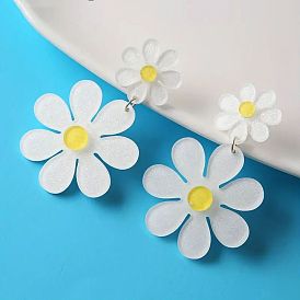 Акриловые болтаться серьги стержня, цветок