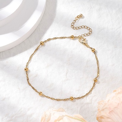 304 браслеты на ногу из нержавеющей стали с цепочкой «Сингапур»