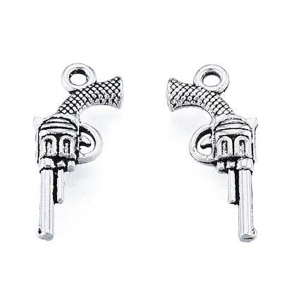Tibetan Style Alloy Pendants, Cadmium Free & Lead Free, Gun