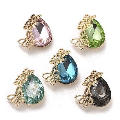 Стакан с золотыми латунными подвесками, бабочка с подвесками в виде слезы