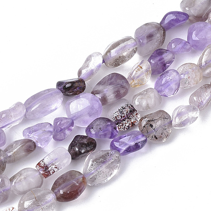 Natural Auralite 23 Beads Strands, Nuggets, Tumbled Stone