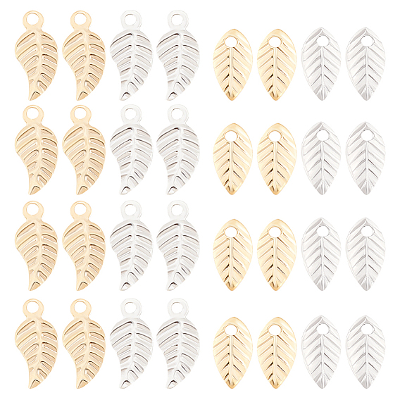 120шт 4 стиль латунные подвески, долговечный, лист