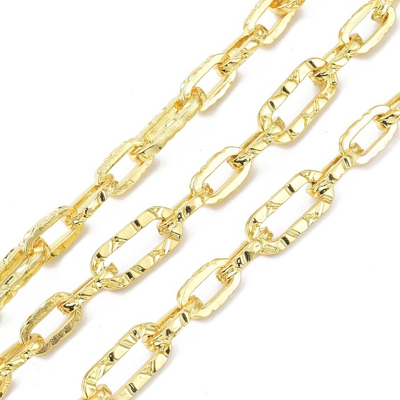 Alloy Figaro Chain, with Spool, Long-Lasting Plated, Unwelded