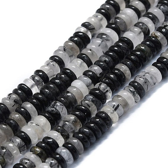 Натуральный черный турмалинированный кварц/бусины из черного рутилированного кварца, диск
