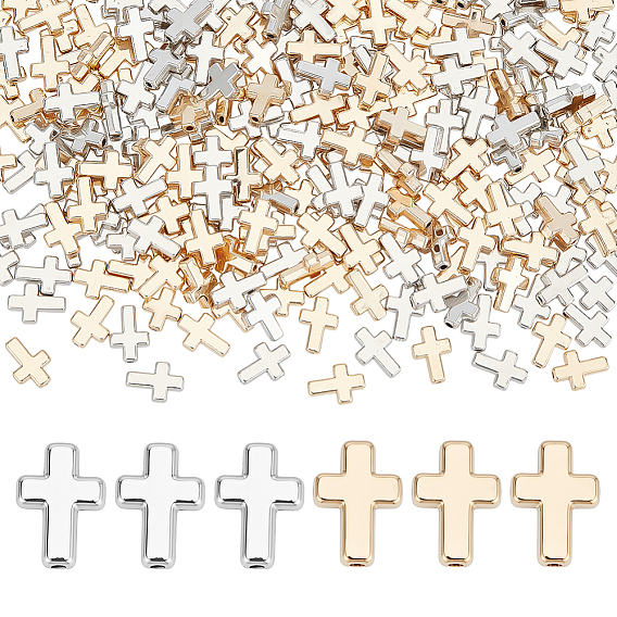 500 шт 2 цвета пластиковые бусины ccb, крестик