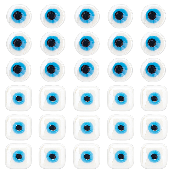 40шт 2 стиль фарфоровые бусины ручной работы, яркие глазурованные керамические бусины со сглазом, куб и плоский круг