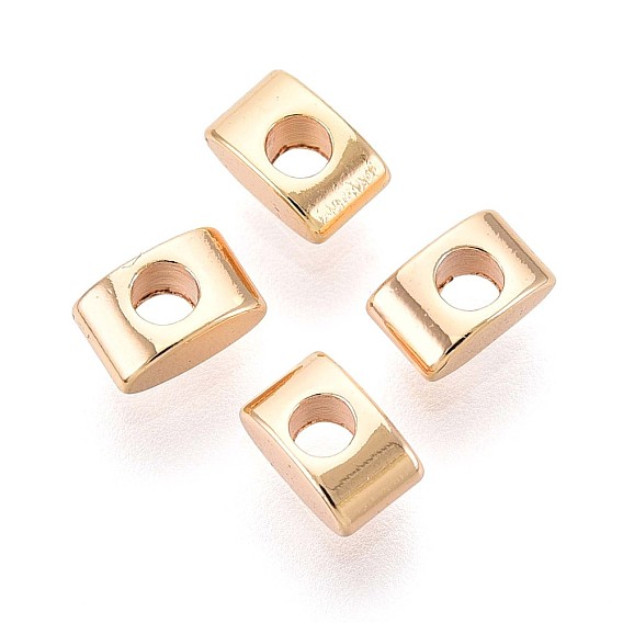 Spacer бисер латунные, без кадмия, без никеля и без свинца, прямоугольные