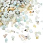 Бусины из амазонита с натуральными цветами, нет отверстий / незавершенного, 2~8x2~4 мм, Около 8500 шт / 500 г