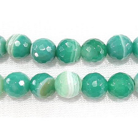 Madagascar Agate Beads Strands, Round, Faceted
