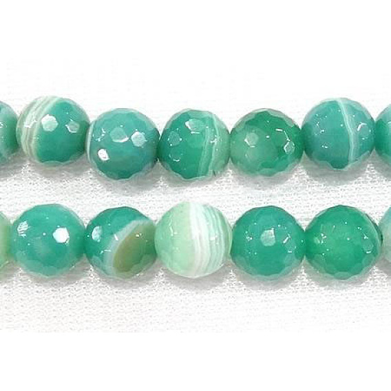 Madagascar Agate Beads Strands, Round, Faceted