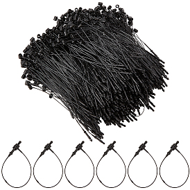 3000шт. пластиковые ценники цепочки, застежка-молния бирка защелкивающиеся штифты