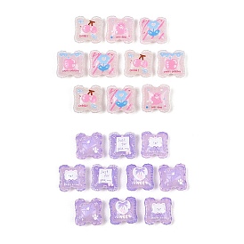 Окрашенные акриловые бусины , подушка, с блеском порошок