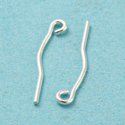 925 Sterling Silver Eye Pins, with S925 Stamp