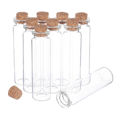 Glasperlenbehälter, mit Korken, Ich wünsche eine Flasche