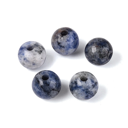 Натуральные голубые пятна яшмы, круглые