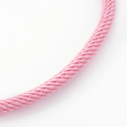 Braided Cotton Cord Bracelet Making, with 304 Stainless Steel Clasps