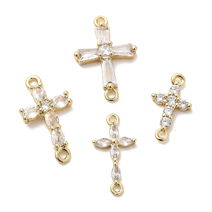 Латунные подвески из прозрачного кубического циркония, религиозные перекрестные ссылки, долговечный, стойки покрытие, без свинца и без кадмия