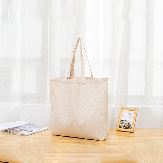 Холщовые женские сумки-шопперы, с ручкой, наплечные сумки для покупок, прямоугольные