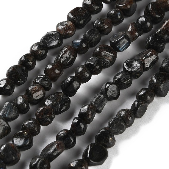 Натуральные нити из кианита / цианита / дистенового бисера, самородки, упавший камень