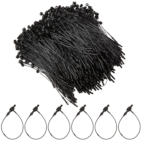 3000шт. пластиковые ценники цепочки, застежка-молния бирка защелкивающиеся штифты