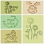 Transparent Resin Stamps, DIY Handmade Soap Stamp Chapters, Clear, Flower/Reindeer/Word/Flower/Swan Pattern