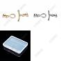 8 Sets 2 Colors Brass Toggle Clasps, Long-Lasting Plated, Infinity