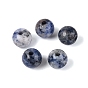 Perles de jaspe tache bleue naturelle, ronde