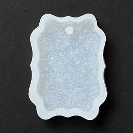 Imitation Embedded Rhinestone Polygon Pendant Silicone Molds, Resin Casting Molds, for UV Resin & Epoxy Resin Jewelry Making