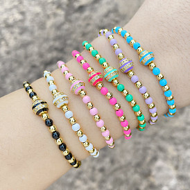 Bohemian Colorful Beaded Bracelet for Women with Ethnic Style and Stretchy Cord