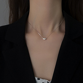 Боб 925 ожерелья из стерлингового серебра с подвесками для женщин, родий