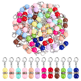 Акриловые подвесные маркеры петель с замком, Сплав с застежками когтя омара