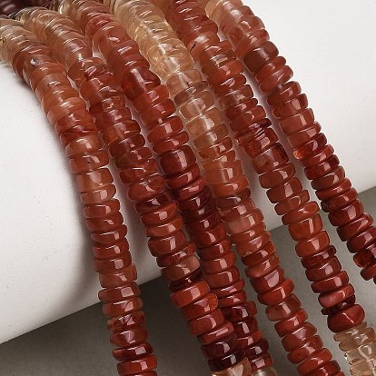 Gradient Color Natural Feldspar Beads Strands, Heishi Beads, Disc